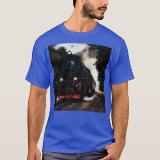Trein in in de diepe treeplank t-shirt