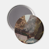 trein in Royal Gorge Magnet Magneet (Voorkant / Achterkant)