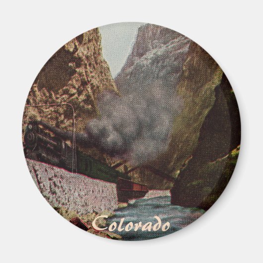 trein in Royal Gorge Magnet Magneet (Voorkant)