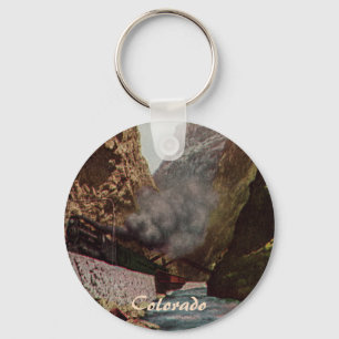  trein in Royal Gorge Sleutelhanger