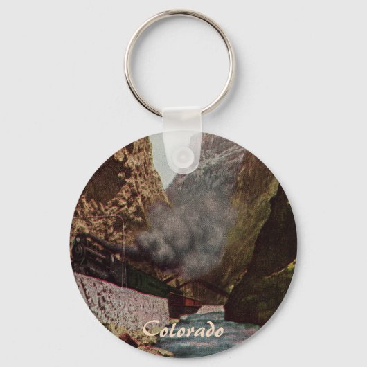 trein in Royal Gorge Sleutelhanger (Voorkant)