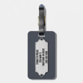  trein in sneeuw bagagelabel (Achterkant verticaal)