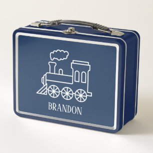 Trein Jongens Blauw Aangepaste Naam