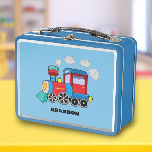 Trein Jongens Blauw Aangepaste Naam