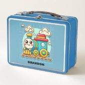 Trein Jongens Blauw Aangepaste Naam (Voorkant)