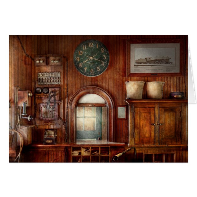 Trein - Kantoor - het venster van de kaarthouders (Voorkant Horizontaal)