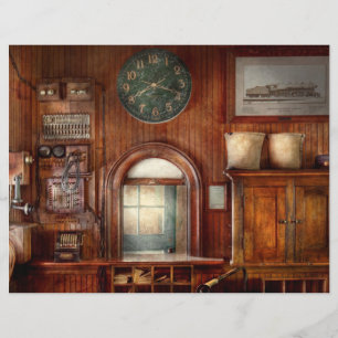 Trein - Kantoor - het venster van de kaarthouders Flyer