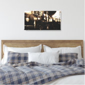 Trein klaar voor vertrek station canvas afdruk (Insitu (Slaapkamer))