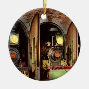 Trein - Koevangenstechnologie 1869 Keramisch Ornament