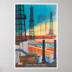 Trein Kunst Locomotief Poster Bern Hill Spoorweg