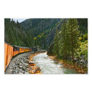 Trein langs de Animas, Colorado Foto Afdruk