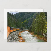 Trein langs de Animas-rivier, Colorado Briefkaart (Voorkant / Achterkant)