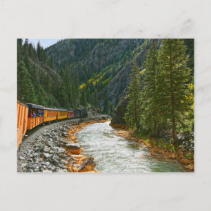 Trein langs de Animas-rivier, Colorado Briefkaart