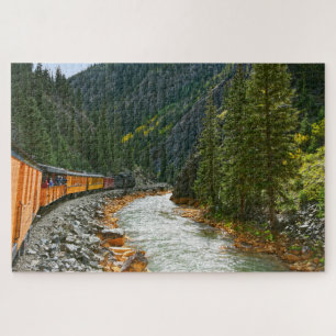 Trein langs de Animas-rivier, Colorado Legpuzzel