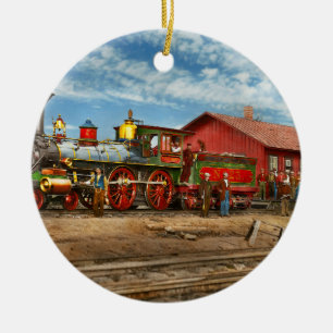 Trein - Locomotief - Apache Nummer 23 1868 Keramisch Ornament