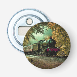 Trein met oprolmechanisme  aftakkleppen button flesopener