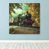 Trein met oprolmechanisme  aftakkleppen canvas afdruk (Insitu (Houten vloer))