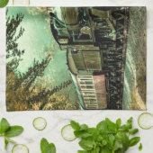 Trein met oprolmechanisme aftakkleppen theedoek (Gevouwen)