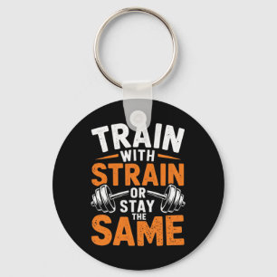 Trein met stam - Fitness bodybuilding Gewichtsleve Sleutelhanger