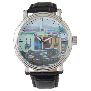 Trein met twee locomotieven horloge