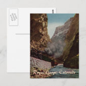 trein naar Royal Gorge Briefkaart (Voorkant / Achterkant)