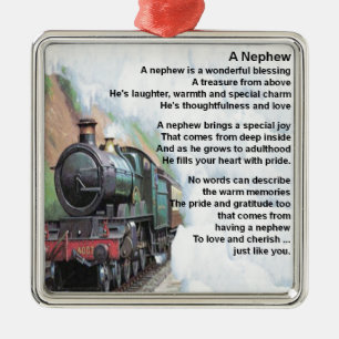 Trein - Nephew gedicht Metalen Ornament