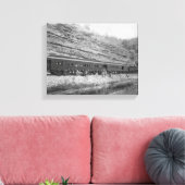Trein op Burlington en Missouri Canvas Afdruk (Insitu (Woonkamer))