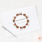 Trein op een Spoor Ronde Sticker (Envelop)