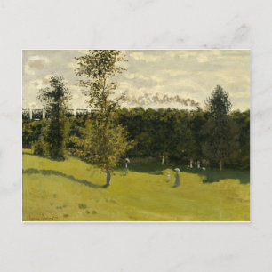 Trein op het platteland (1870) briefkaart