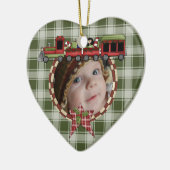Trein op Plaid Holiday Keepsake Ornament (Links)