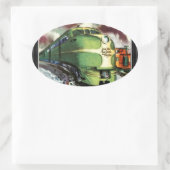 trein ovale sticker (Tas)