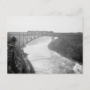Trein over Niagara rivier, 1910 Briefkaart