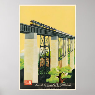 Trein Poster Kunst Locomotief Reizen Retro Print