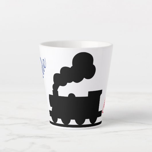 Trein "rijden op" latte mok (Voorkant)