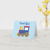 Trein Schattige Choo-Choo 1e Verjaardagsfeest Them Kaart (Gele Bloem)