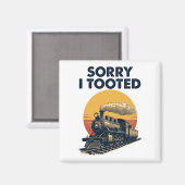 Trein Sorry dat ik de Funny Locomotive Railroad ko Magneet (Voorkant / Achterkant)