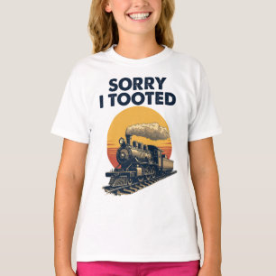 Trein Sorry dat ik de Funny Locomotive Railroad ko T-shirt