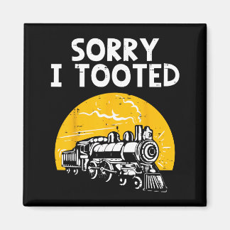 Trein Sorry Toeterde Grappige Locomotief Spoorwegm Magneet