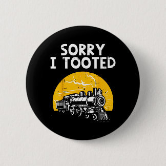 Trein Sorry Toeterde Grappige Locomotief Spoorwegm Ronde Button 5,7 Cm