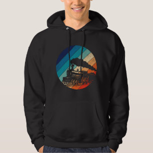 Trein Spoorweg Vintage Retro Locomotief Oud Model Hoodie