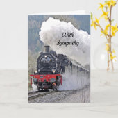 trein stoomlocomotief foto sympathie kaart (Gele Bloem)