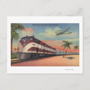 Trein - Stroomlijning door Florida Briefkaart