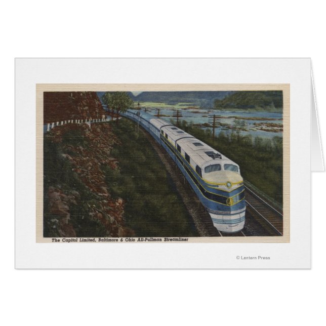 Trein stroomlijnt door Potomac (Voorkant Horizontaal)