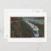 Trein stroomlijnt door Potomac Briefkaart (Voorkant / Achterkant)