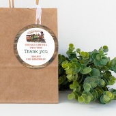 Trein Tweede 2e verjaardagsfeestje Chugga Chugga T Ronde Sticker