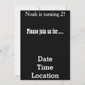 Trein, tweede verjaardag kaart (Achterkant)