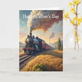 Trein Vaderdag Kaart (Gele Bloem)