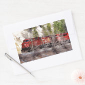 Trein van de Rockies Rechthoekige Sticker (Envelop)
