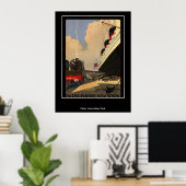 Trein van Parijs naar het Poster van Havre en New  (Thuiskantoor)