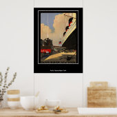 Trein van Parijs naar het Poster van Havre en New  (Keuken)